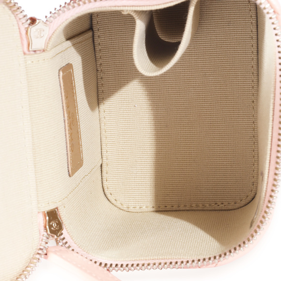 Chanel Pink Lambskin Pearl Crush Mini Vanity Case - Picture 2 of 7